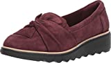 Clarks Women's Sharon Dasher Shoe, Burgundy Suede, 8 M US