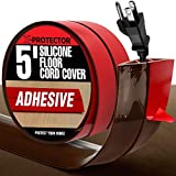 Floor Cord Cover X-Protector – 5’ Overfloor Cord Protector – Self-Adhesive Power Cable Protector – Silicone Cord Protector – Ideal Extension Cord Cover to Protect Wires On Floor (60 in)