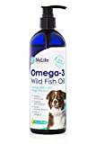 Pure Omega 3 Fish Oil for Dogs Liquid, Wild Caught from Iceland, Skin and Coat Supplement for Shedding, Dry Itchy Skin and Allergies, Rich in EPA + DHA with Omega 3, 6 & 9 Fatty Acids, 16 oz