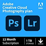 Adobe Creative Cloud Photography plan 1 TB (Photoshop + Lightroom)| 12-month Subscription with auto-renewal, PC/Mac
