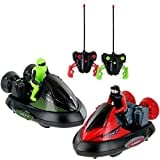 CLICK N' PLAY Set of 2 Stunt Remote Control RC Battle Bumper Cars with Drivers