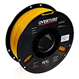 OVERTURE PETG Filament 1.75mm, 3D Printer Consumables, 1kg Spool (2.2lbs), Dimensional Accuracy +/- 0.05 mm, Fit Most FDM Printer (Yellow)