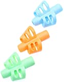 Chironal 3pcs Two Finger pen grip Silicone Baby Learning Writing Tools Writing Pen Writing Correction Device Children Stationery set