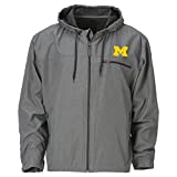 Ouray Sportswear NCAA Michigan Wolverines Men's Venture Windbreaker Jacket, Charcoal, Large
