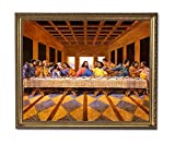 African American Black Last Supper Jesus Christ Religious Wall Picture Gold Framed Art Print 16x20"