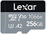 Lexar Professional 1066x 256GB MicroSDXC UHS-I Card with SD Adapter SILVER Series, Up to 160MB/s Read, for Action Cameras, Drones, High-End Smartphones and Tablets (LMS1066256G-BNANU)