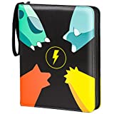 zeerliki 9-Pockets Trading Card Binder with Sleeves,Card Binder Collect Holder Case,900 Pockets Zipper Binder Case Album for Boys Girls