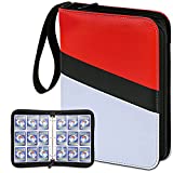 FunreemaG 900 Cards 9 Pocket Pokemon Trading Card Binder with Sleeves,Pokemon 3 Ring Card Holder Binder Hold Up to 900 Cards,Trading Card Collector Album Fit for TCG Baseball Football and Sports Cards
