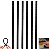 OUOSY Heat Resistant Silicone Oven Rack Guards 14inch Long Oven Rack Shields Arm Protectors Oven Rack Edge Protector, BPA PFOA Free Oven Rack Cover Against Burns and Scars, 6 Pack, Black