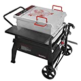 Creole Feast CFB1001A 90 qt. Crawfish Seafood Boiler, Single Sack Outdoor Stove Propane Gas Cooker with 10-psi Regulator and Folding Tank Mounting Bracket, for Crawfish Season