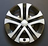 MARROW One New Wheel Cover Hubcap Replacement Fits 2013-2018 Toyota RAV4;17 Inch; 5 Spoke; Silver Color/Black; Plastic