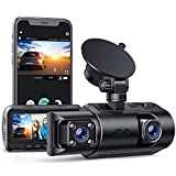 4K Dash Cam GPS WiFi 2160P+1080P Front and Inside Dual Dash Camera for Cars, IR Night Vision Interior Dashboard Camera Car Driving Recorder w/G-Sensor, Parking Monitor Support 256GB SD Card