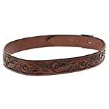 Austin Accent Inc Mens Austin Accent 1 Leather Scroll W/Buckle Hat Band Brown