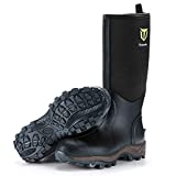 TIDEWE Rubber Neoprene Boots Men And Women, Waterproof Durable 6mm Neoprene Boot, Rain Boot Hunting Boot Arctic Outdoor Boot Men Size 10 Black (Ger )