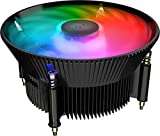 Cooler Master A71C ARGB AMD Ryzen AM4 Low-Profile CPU Air Cooler, Anodized Black Aluminum Fins, Copper Insert Base, MF120 120 ARGB Lighting Fan for AMD Ryzen AM4 Only