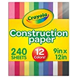 Crayola Construction Paper, 240 Count, Assorted Colors