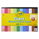Crayola 99-0055 Giant Construction Paper Pad 18"X12"-48 Sheets W/Stencil