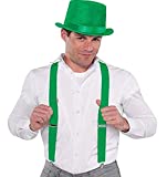 Amscan Perfect Team Spirit Adult Suspenders Accessory, Green, One Size Party Supplies, 1 piece