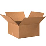 Partners Brand P202010 Corrugated Boxes, 20"L x 20"W x 10"H, Kraft (Pack of 15)