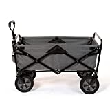 Mac Sports Heavy Duty Steel Frame Collapsible Folding 150 Pound Capacity Outdoor Camping Garden Utility Wagon Yard Cart, Gray