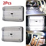 2-Pack DC 12V 36 LED Car Truck Van Vehicle Auto Dome Roof Ceiling Interior Light Lamp White with On/Off Switch for Cars Vans Camper Vans & Taxis