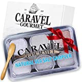 Natural Sea Salt Sampler Set, Pure Finishing Salt with a Rich Taste, Gourmet Cooking Gift and Salt Variety Pack from Around The World, 0.5 oz x Bundle of 6 Imported Salts - Caravel Gourmet Salt