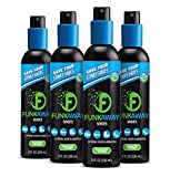 FunkAway FA08/4 Pump Spray, 8 oz (Pack of 4)| Extreme Shoe Odor Eliminator | Non-Aerosol | Use on Shoes, Clothes and Gear | Renew Stinky Shoes