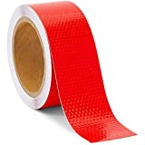 Red Safety Reflective Tape for Trailers, Signs, Vehicles, Bikes (2 in x 30 Ft)