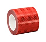 3M 3432 Red Micro Prismatic Sheeting Reflective Tape – 4 in. X 15 ft. Non Metalized Adhesive Tape Roll. Safety Tape