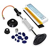 FIRSTINFO Pneumatic Auto Body Dent Puller/Air Suction Vacuum Slide Hammer Paintless Dent Repair Remover with 10 pcs Glue Tabs & Hot Glue Kit