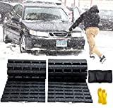 JOJOMARK Tire Traction Mat, Recovery Track Portable Emergency Devices for Pickups Snow, Ice, Mud, and Sand Used to Cars, Trucks, Van or Fleet Vehicle (2pcs39in)