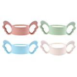 Silicone Wide-Neck Baby Bottle Handle, Outer Diameter Over 6cm for Bottle (Pack of 4)
