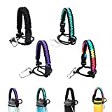 ATROPOS 4 Pack Paracord Handle Strap for Hydro Flask Wide Mouth Water Bottle with Safety Ring and Carabiner,Water Bottle Handle Strap for 12 oz to 64 oz Bottle for Hiking