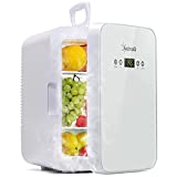 AstroAI 10L Mini Fridge, Digital Temperature Control Compact Refrefrigerator Thermoelectric Cooler and Warmer for Skincare,Cosmetics, Foods, Medications,AC/DC for Home and Travel (White)