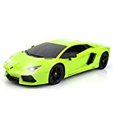 QUN FENG RC Car 1:18 Lamborghini Aventador Radio Remote Control Cars Electric Car Sport Racing Hobby Toy Car Grade Licensed Model Vehicle for Kids Boys and Girls Best Gift (Green)
