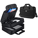 CURMIO Travel Carrying Case Compatible with PS4, PS4 Pro, PS3 Game Console and Accessories, Portable Storage Bag Organizer for Playstation 4 Pro Device, Controller, Headset and Cable, Black