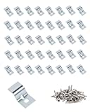 Table Top Fasteners, Z Clips for Table Tops 40 Packs (Silver)