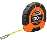 Keson ST181003X Closed-ABS Housing Steel Tape Measures with Speed Rewind (Graduations: ft., in. 1/8), 100-Foot