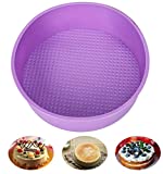 Baking Silicone 10-Inch Round Cake Pan Baking Mold, BPA Free, Non-Stick European-Grade Silicone, 2.16-Inches Deep