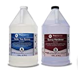 Clear Table Top Epoxy Resin That Self Levels, This is a 2 Gallon High Gloss (1 Gallon Resin + 1 Gallon Hardener) Kit That’s UV Resistant – It’s DIYER & Pro Preferred with Minimal Bubbles