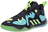 adidas Unisex Harden Stepback 2 Basketball Shoe, Ink/Signal Green/Pulse Aqua, 7 US Men