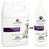 Lillian Ruff Ultra-Brightening Professional Whitening Shampoo for Dogs with Aloe & Coconut Oil for Dry Skin & Itch Relief - pH-Balanced Dog Whitening Shampoo Remove Stains, Yellowing, & Odor (Gallon)