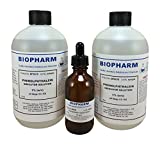 Biopharm Phenolphthalein pH Indicator 1% Solution 2 Bottles 500 ml (16 oz) Plus 1 Dropper Bottle (2 oz) containing 50 ml of Solution