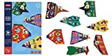 haohaizi 36pcs Origami Paper Airplanes Kit with Pilot Stickers,Easter Gifts for Boys,Outdoor Toys for Kids Ages 4-6-8-12,Art and Craft Activity Set for Children,3D Paper Model Plane for Toddlers