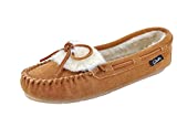 Clarks Holly Folded Tongue Moccasin Slipper Indoor Outdoor House Slippers Cinnamon (8, Cinnamon)