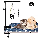Urban Deco Pet Grooming Arm with Clamp Innovative Portable Two Grooming Arms - 41 inch Height Adjustable,Dog Grooming Loop and No Sit Haunch Holder for Large and Small Dogs,Cats