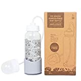Hands Free Baby Bottle - Anti-Colic Self Feeding System 7 oz Glass Bottle (1 Pack - Elephant)