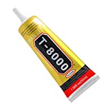 MMOBIEL T-8000 Multipurpose High Performance Industrial Glue Semi Fluid Transparent Adhesive Incl. Precision Tips for Clean Working (50ML / 1,68 oz)