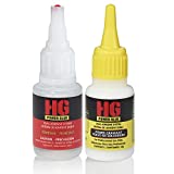 Strongest Glue by HG POWER GLUE Industrial cyanoacrylate ca Adhesive - Heavy Duty Glue for Plastic - Repair Car Boat Model Airplane DIY Plastics PVC Rubber Ceramic Woodworking Steel Metal Pottery