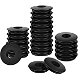 Black Rubber Glad Hand Seal Round Gladhand Seals Waterproof Gladhand Seals Oil-Resistant Glad Hand Seal Elastic Glad Hand Seal (24 Packs)